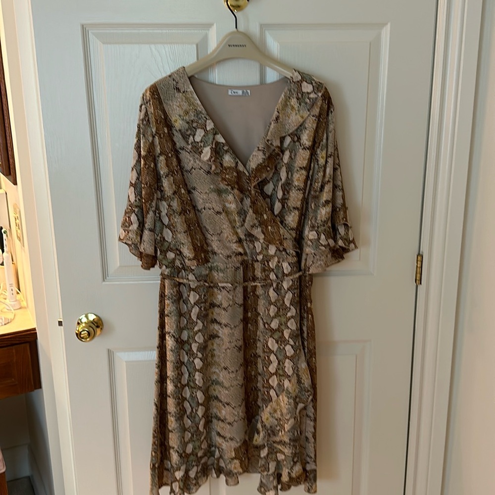 Dex snakeskin chiffon dress
